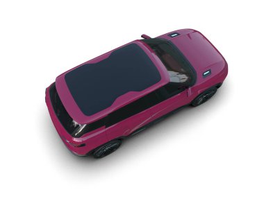 beyaz arka planda modern araba