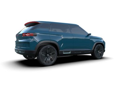 Araç beyaz arka planda izole edilmiş. 3d illüstrasyon