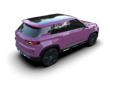 SUv beyaz arkaplanda izole edildi