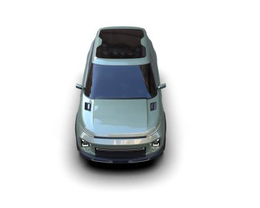 modern araba beyaz arka planda 3 boyutlu görüntüleme