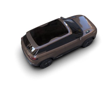 araba beyaz arkaplanda izole edildi