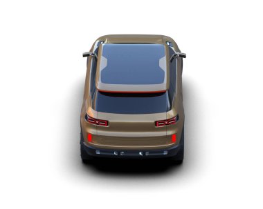 modern şehir arabası kırpma yolu ile beyaz arka planda izole