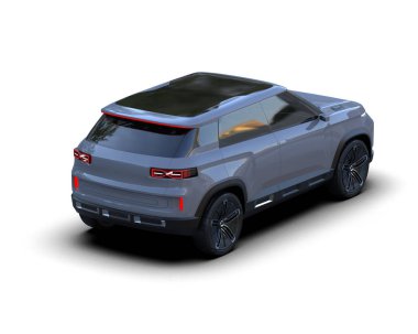 Beyaz arka planda izole edilmiş modern şehir spor cipi - 3 boyutlu görüntüleme