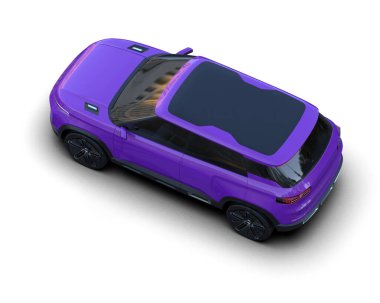 modern mor araba 3D görüntüleme