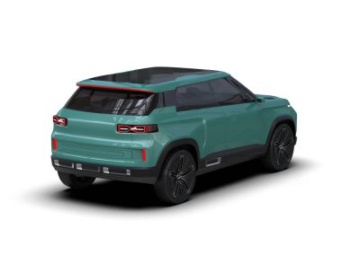 yeşil modern spor araba - 3 boyutlu