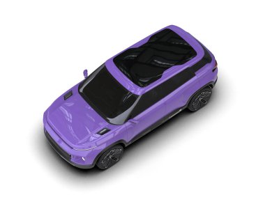 modern araba beyaz arka planda izole edildi. 3 boyutlu görüntüleme