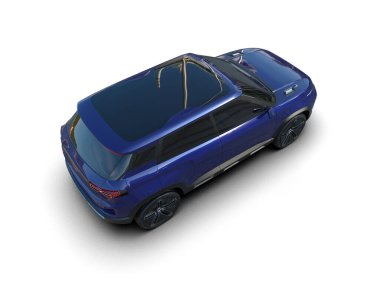 beyaz arkaplan üzerinde SUv 3 d illüstrasyon