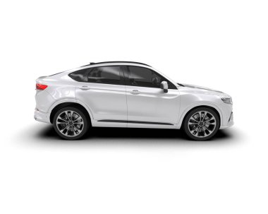 Arka planda modern araba. 3D illüstrasyon, 3D canlandırma.