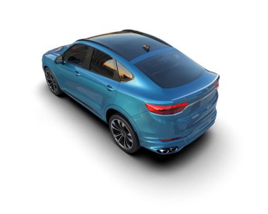 beyaz arkaplanda modern araba