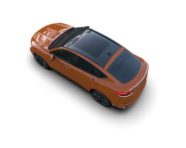 modern SUv beyaz arkaplanda izole edildi