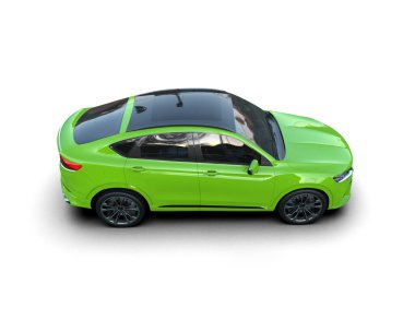 modern yeşil şehir arabası.