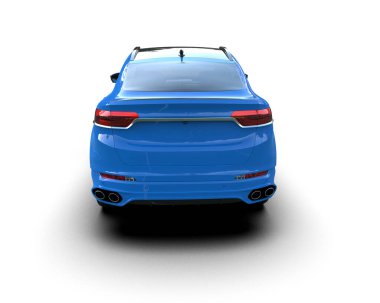 mavi spor araba - 3D render