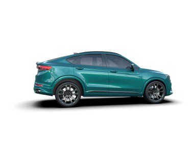 yeşil lüks modern araba - sedan