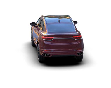 beyaz arka planda modern araba