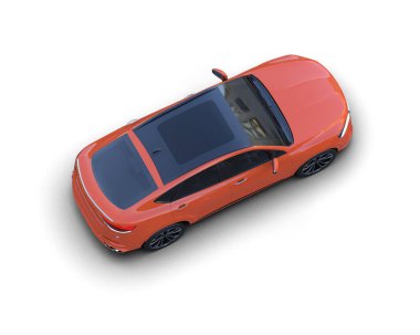 modern kompakt araba beyaz arkaplanda izole edildi