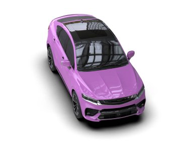 modern şehir pembe spor arabası