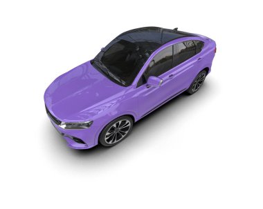 Araba beyaz arka planda izole edilmiş. 3d görüntüleme - resim.