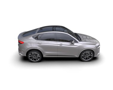 3 boyutlu görüntüleme. beyaz arkaplandaki araba.