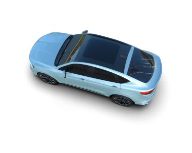 Mavi arabalı araba.