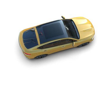 araba beyaz arkaplanda izole edildi