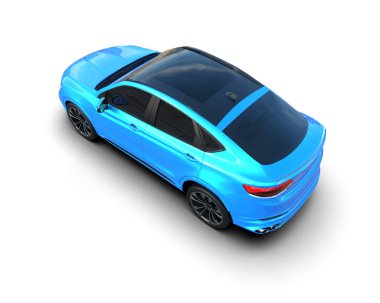 Siyah arka planda bir araba. 3 Boyutlu Hazırlama