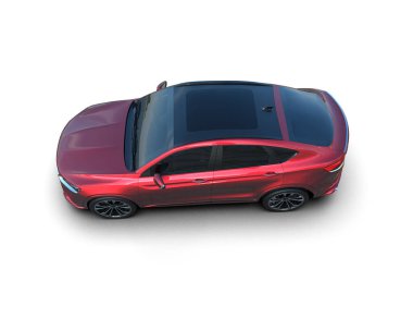 araba beyaz arkaplanda izole edildi