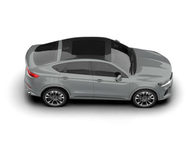 Modern SUV arabası - 3D illüstrasyon