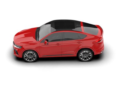 Araç sedanı beyaz arkaplanda izole edildi