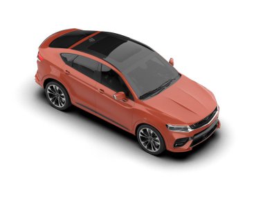 araba beyaz arkaplanda izole edildi.