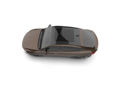 Beyaz arka planda modern bir araba. 3d illüstrasyon