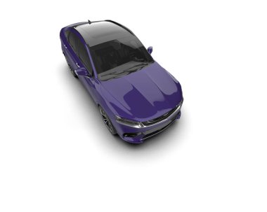 Beyaz arkaplanda mavi araba