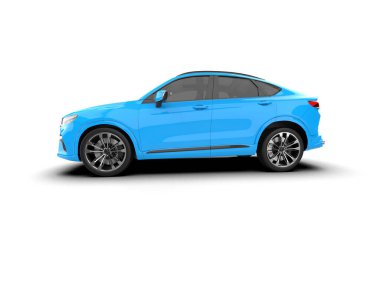 Araba izole edilmiş. 3d oluşturma