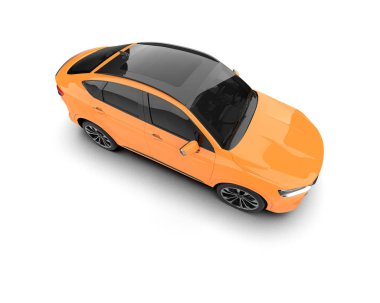 turuncu modern araba yan görünümü