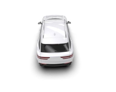 modern elektrikli araba - arka görünüm - 3 boyutlu illüstrasyon