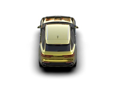 Beyaz arka planda modern şehir arabası