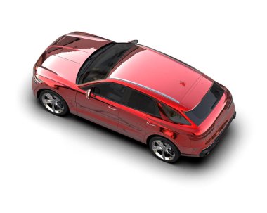 modern lüks kırmızı araba - arka plan.