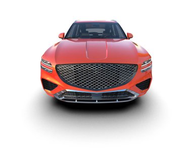 beyaz arka planda modern spor araba