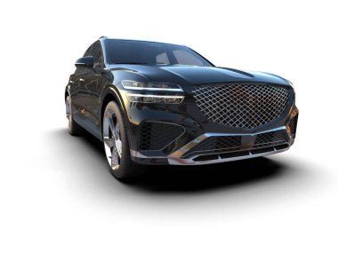 Beyaz arkaplandaki araba.