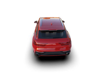 Modern şehir arabası - 3D illüstrasyon