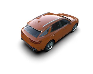 Stüdyo ortamında daha az genel bir konsept arabanın 3 boyutlu çizimi