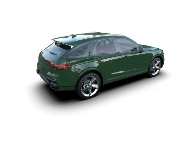 modern araba beyaz arka planda izole edilmiş 3 boyutlu - araba