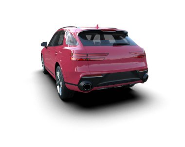 beyaz arkaplanda modern araba