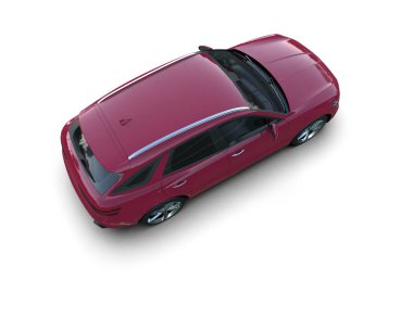 Beyaz arka planda bir araba. yüksek kaliteli resimleme