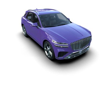 modern şehir arabası 3D görüntüleme