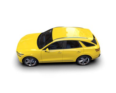 beyaz arka planda gölgeli modern araba