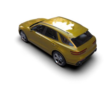 Beyaz arkaplandaki araba.