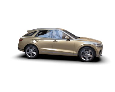 Araba beyaz arka planda izole edilmiş. 3d illüstrasyon - oluşturma