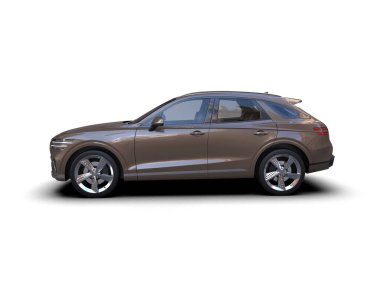 Beyaz arka planda modern lüks SUV