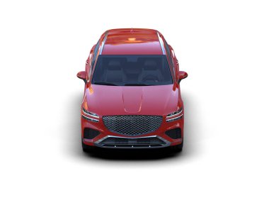 kırmızı spor araba - 3 boyutlu illüstrasyon