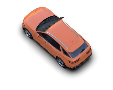 araba beyaz arkaplanda izole edildi